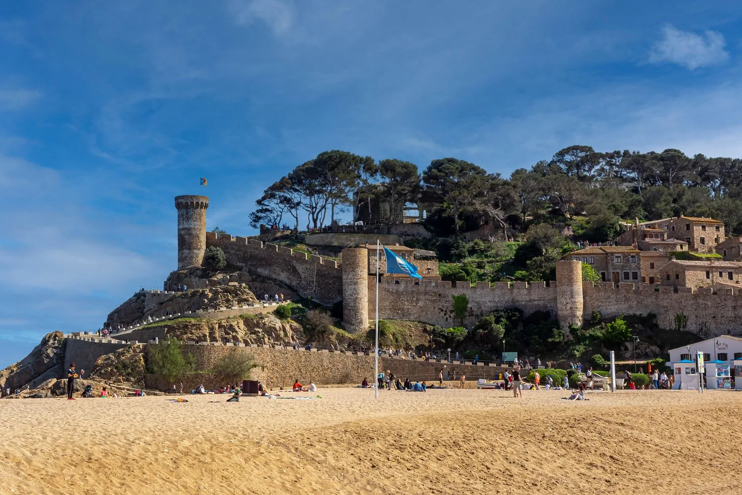 Tossa de Mar castle above the beach on the Costa Brava, area where Magnes Factory works